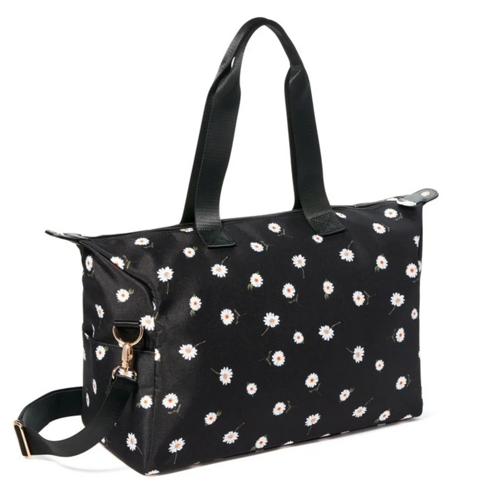 Nwt Ao X Fabfitfun Blue Daisy Print Duffel Bag - Picture 6 of 6